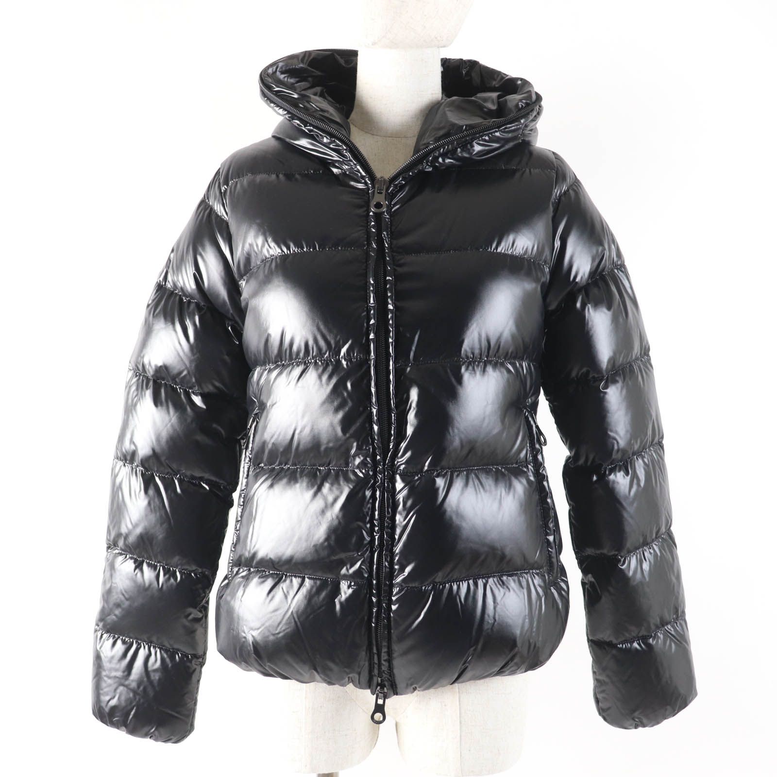 DUVETICA フード付きダウンジャケット 40 ネイビー