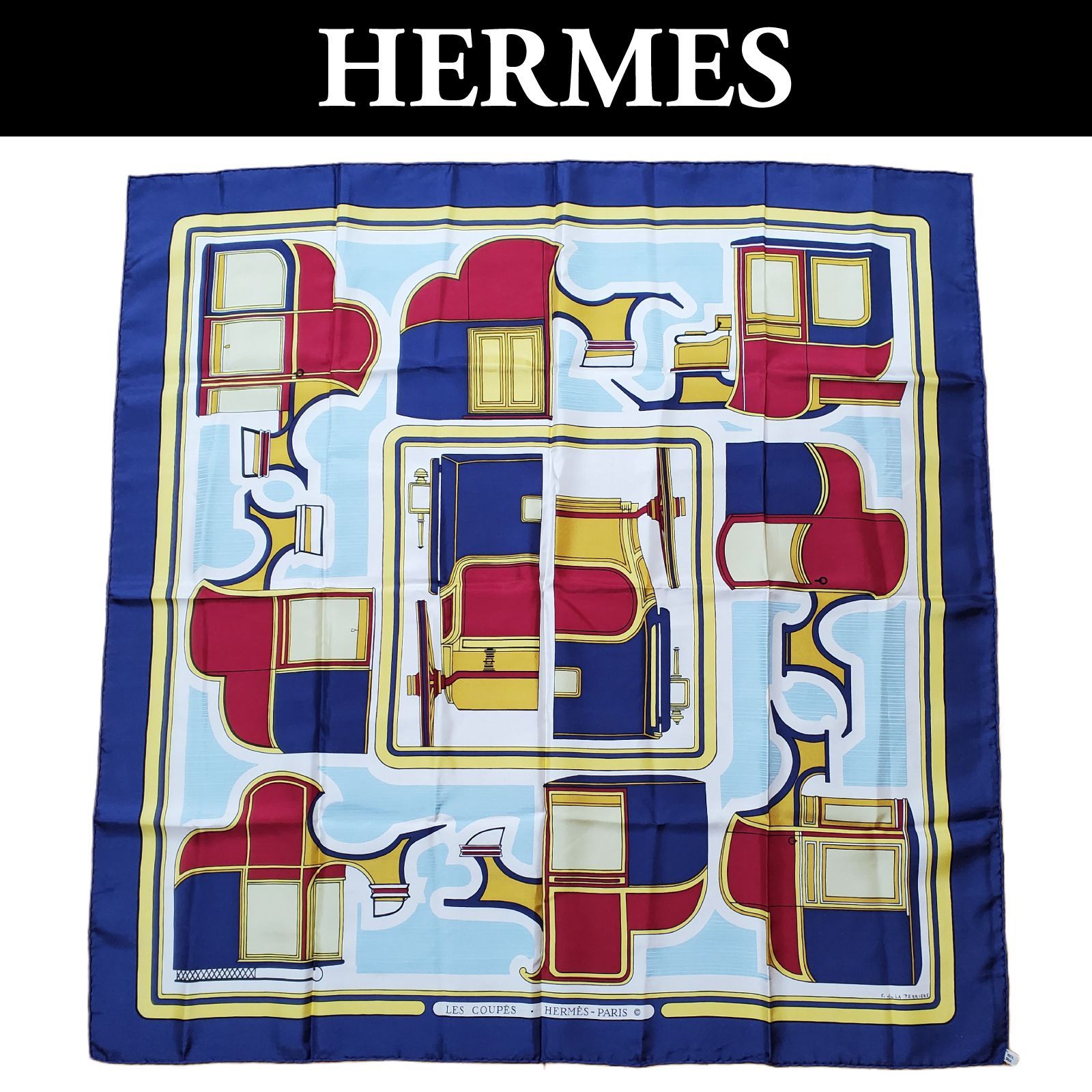 極美品】HERMES エルメス カレ90 LES COUPES クーペ スカーフ 大判 ...