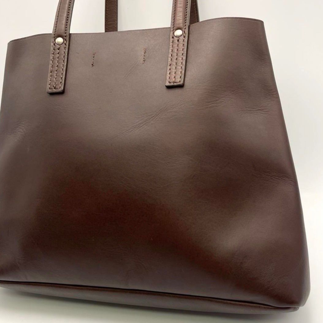 本革ブラウントートバッグ A4収納可