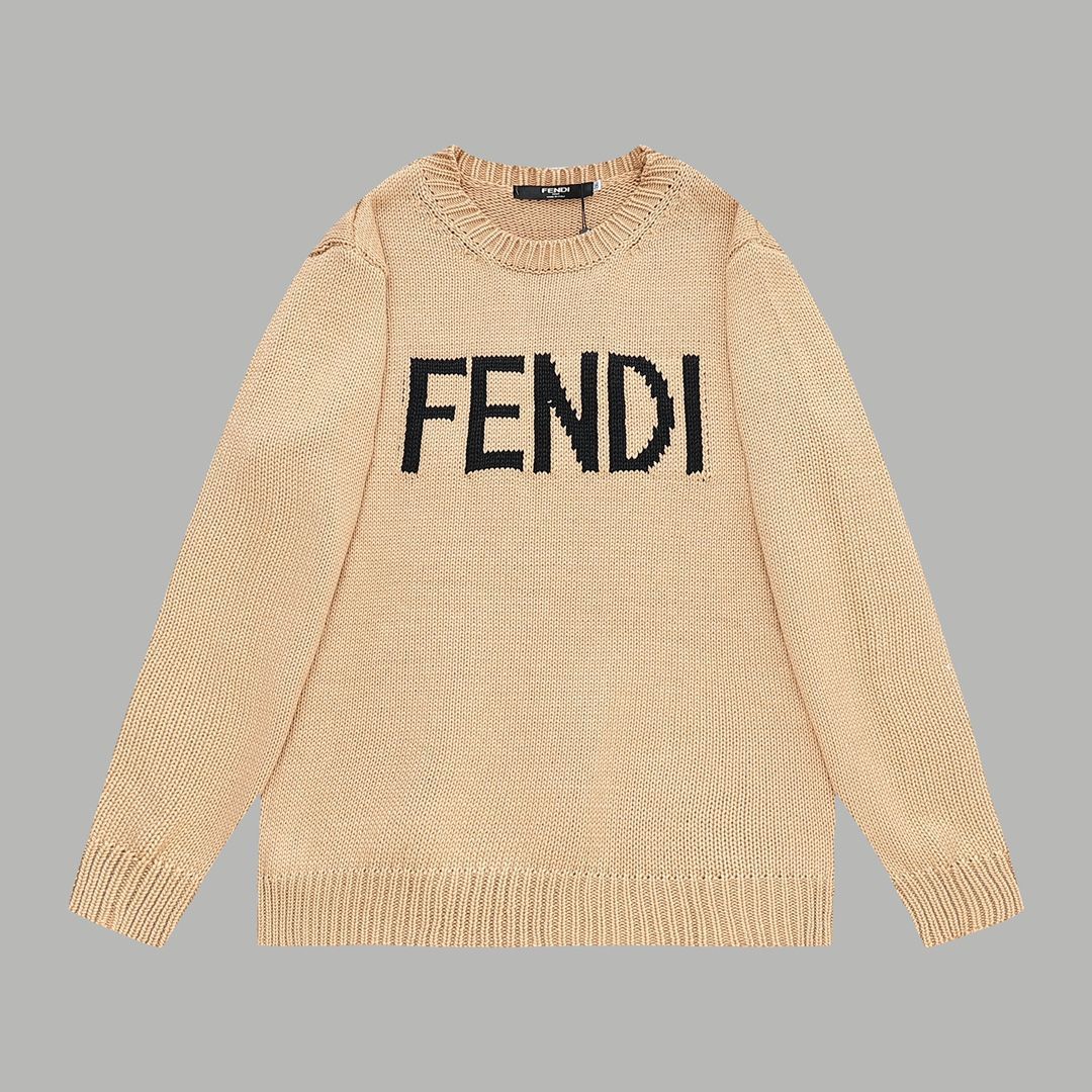 デザイン フェンディ Fendi のロゴ英語をカスタマイズしたウールセーター -WTO輸入1