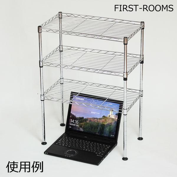 メタルラック スチールラック アジャスター付 4段 幅45×奥行き25×高さ61.8ｃｍ