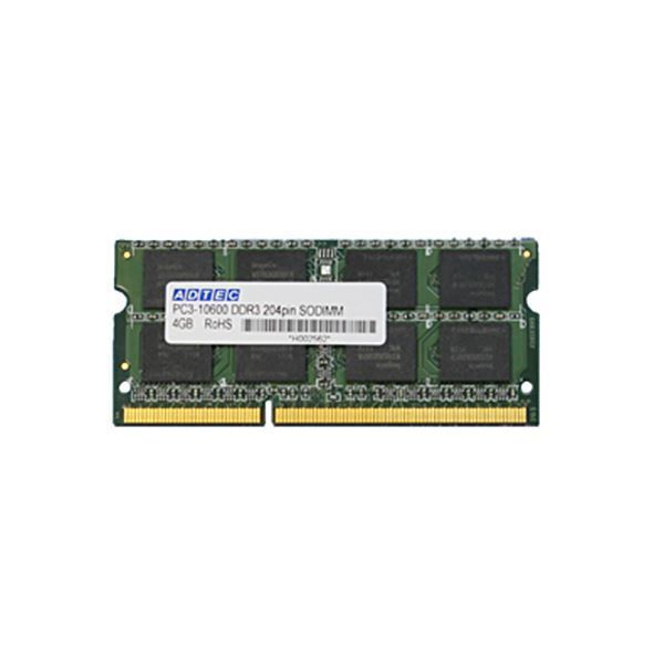 (まとめ）アドテック DDR3 1333MHzPC3-10600 204Pin SO-DIMM 4GB ADS10600N-4G 1枚