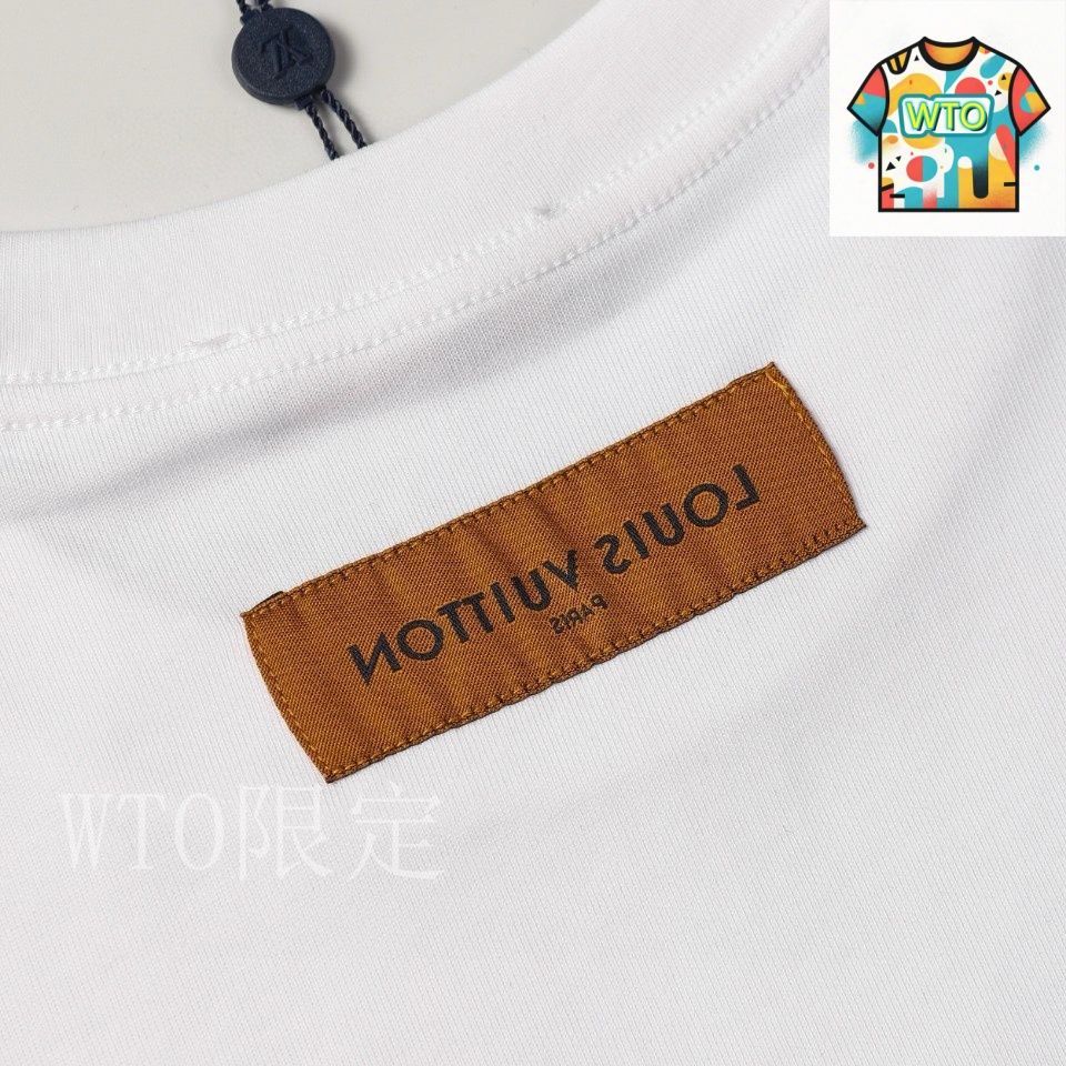 今日特価】Louis Vuitton エンボスロゴ T シャツ（B/W/G）/LV