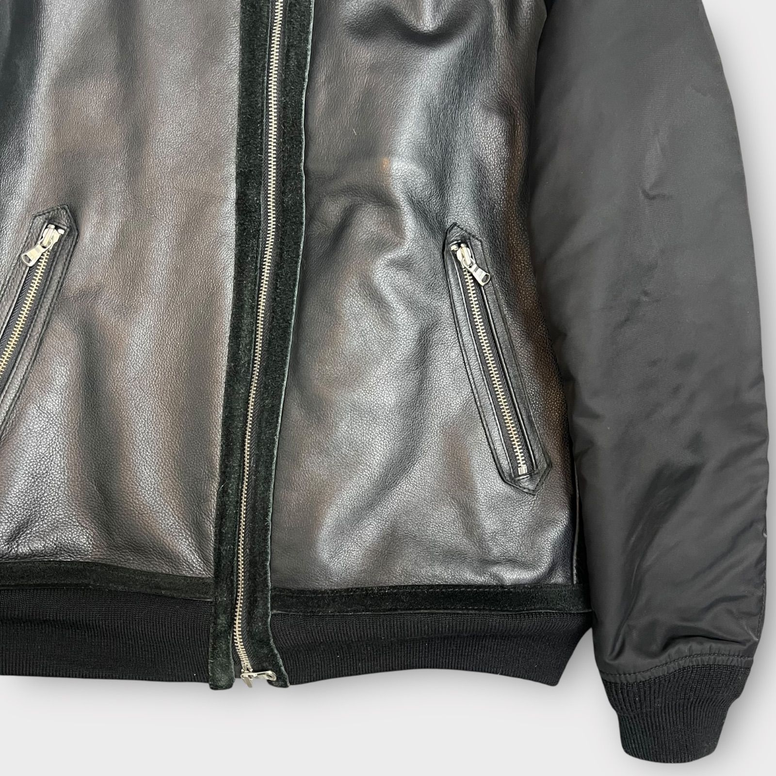 nano・library レザージャケット ライダース ナノユニバース ラム