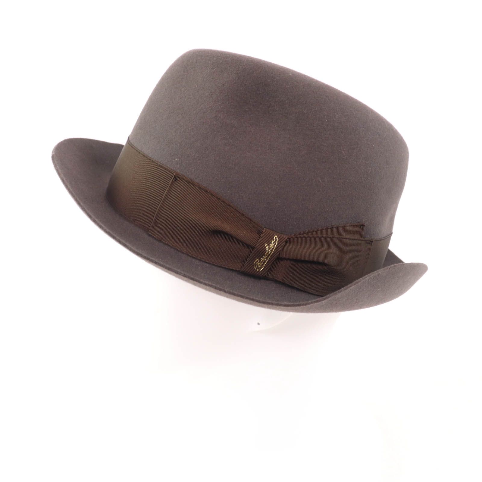 【Borsalino ボルサリーノ 】フェルトハット ブラウン (57) イタリア製  60\u0027s～ ROYAL STETSON フェルトハット ブラウン 表記(7 1⁄4位