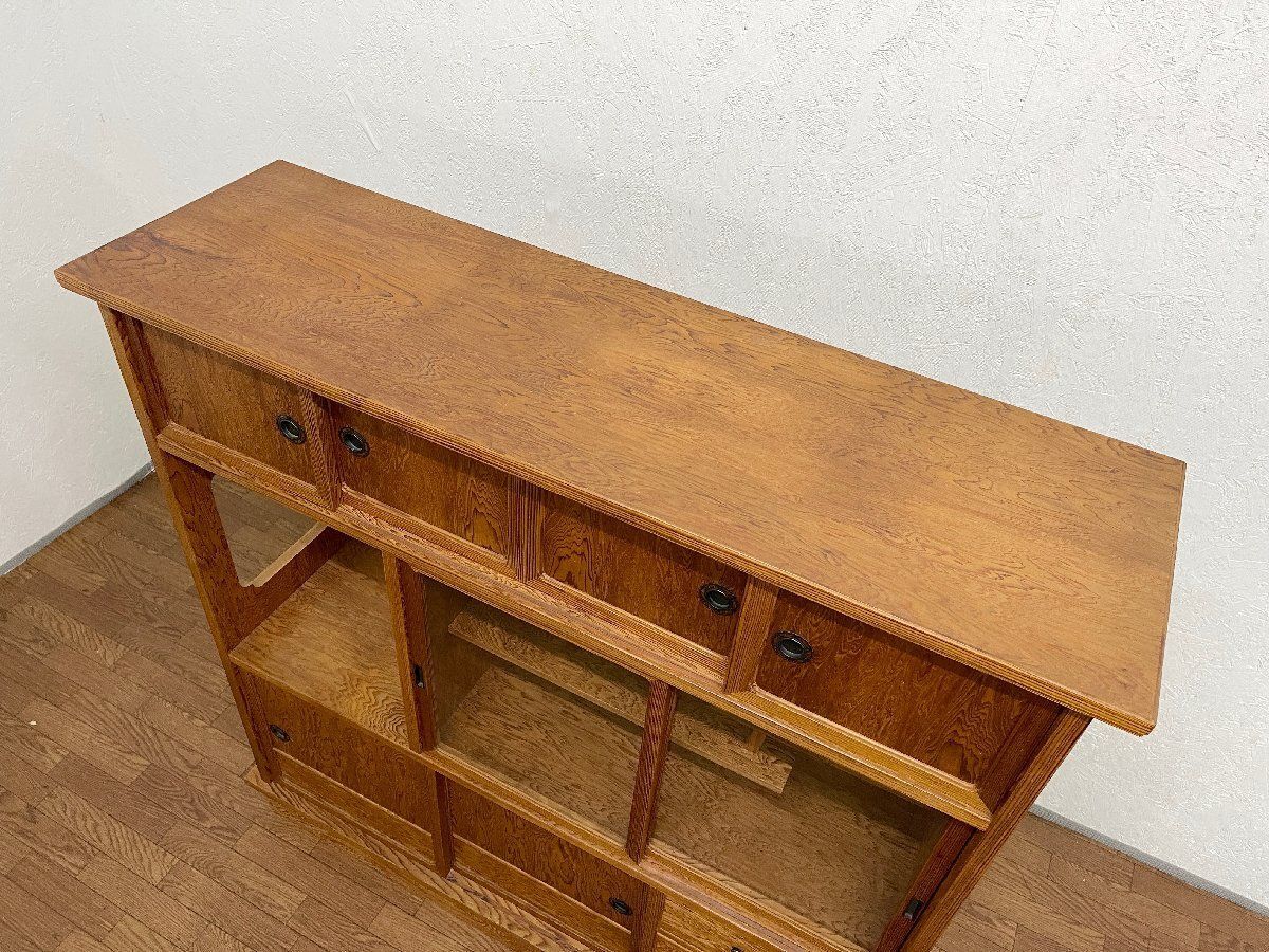 昭和レトロ アンティーク 屋久杉 サイドボード キャビネット 戸棚 民芸家具 楽天市場】【中古】 美品 ☆事前問合せ必須☆ 茶箪笥 屋久杉 茶棚 戸棚