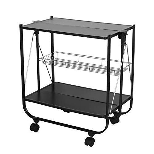 【人気商品】H11907-MBK BLACK MATTE TROLLEY FOLDING 高さ690×幅690×奥行405mm マットブラック トローリー フォールディング ワゴン ダルトン(Dulton)