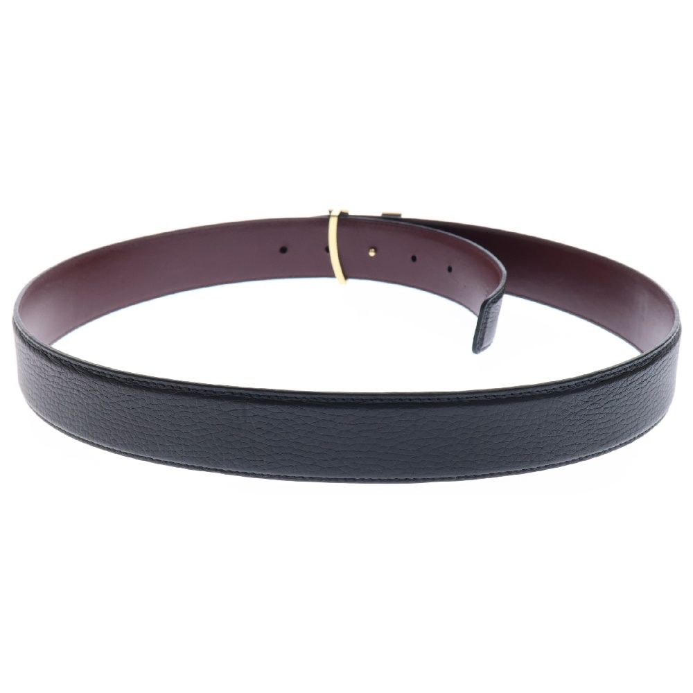 LOUIS VUITTON ルイヴィトン LVバックル レザーベルト ボルドー/ブラック M8205 LOUIS VUITTON (ルイヴィトン) LVバックル レザーベルト ボルドー