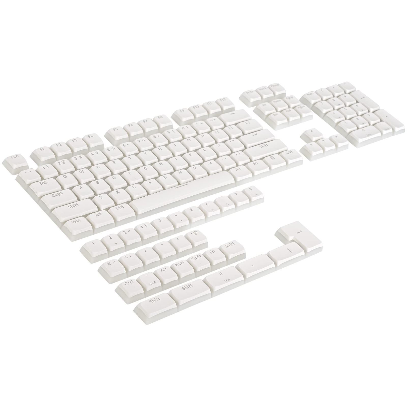 白 レトロ キーボード 数量限定 PBTプリンティングキーセット117キー