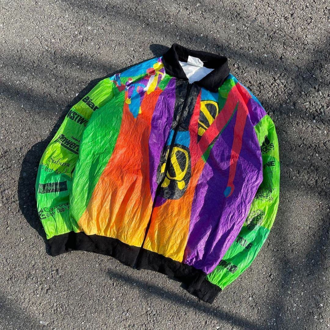 90s vintage ペーパージャケット マルチカラー サイズL