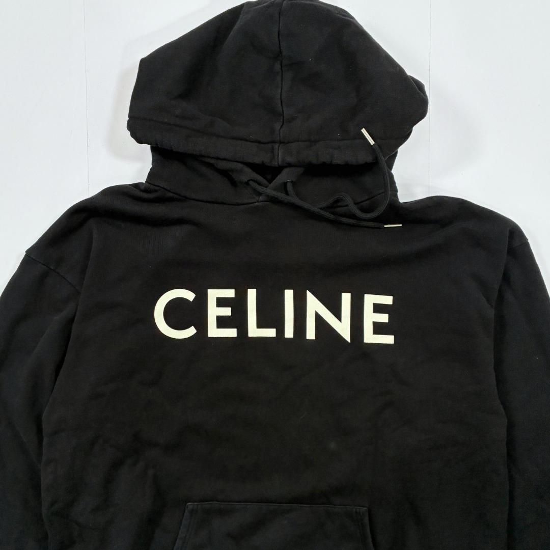 【美品】CELINE ロゴ プリント フーディー パーカー 美品】CELINE ロゴ プリント パーカー フーディ - メルカリ