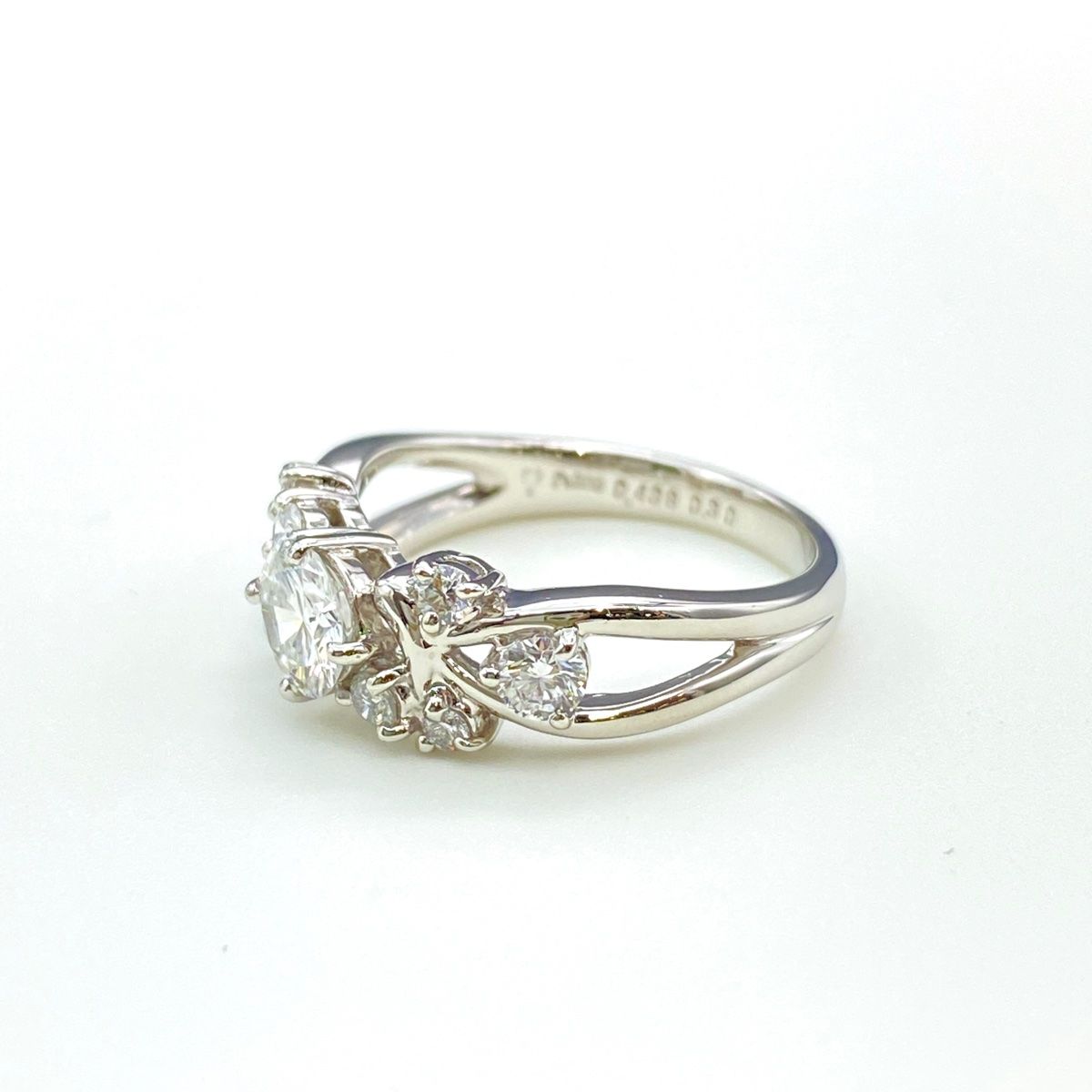 VERITE ダイヤモンド デザインリング プラチナ 指輪 メレダイヤ リング  