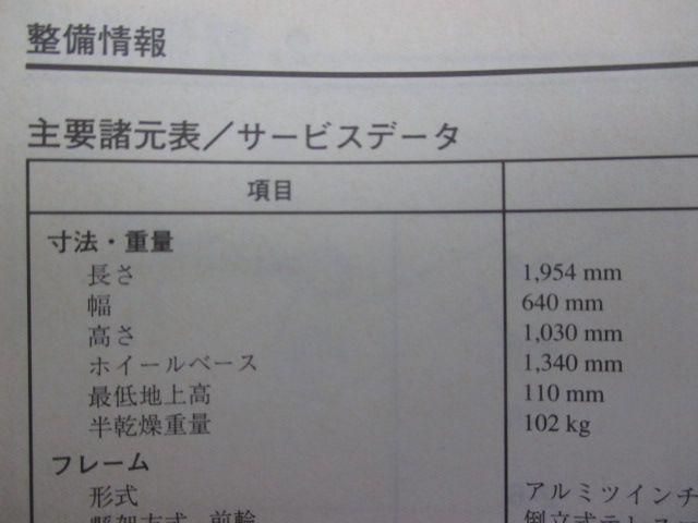 RS250R パーツリスト ホンダ 正規 バイク 整備書 配線図有り 97-RS250R