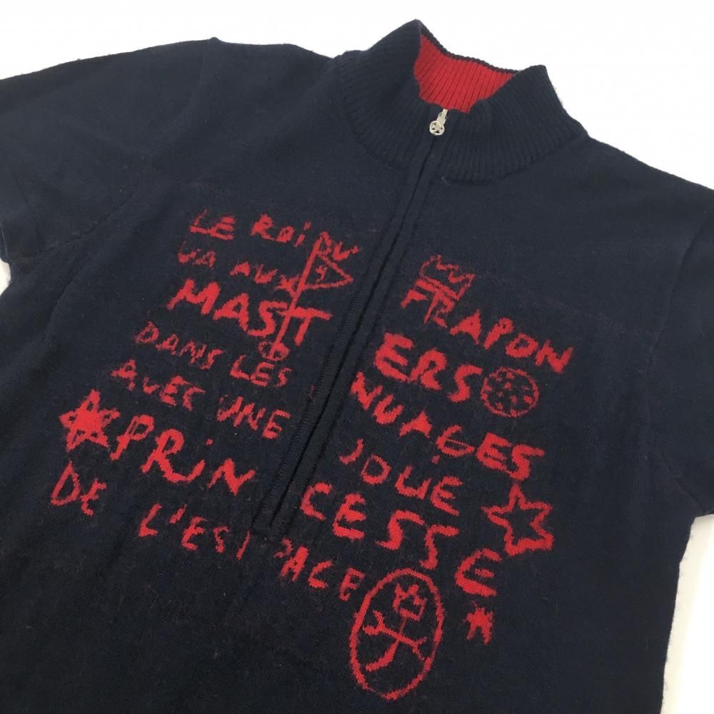 美品】カステルバジャック 半袖ニットワンピース ネイビー