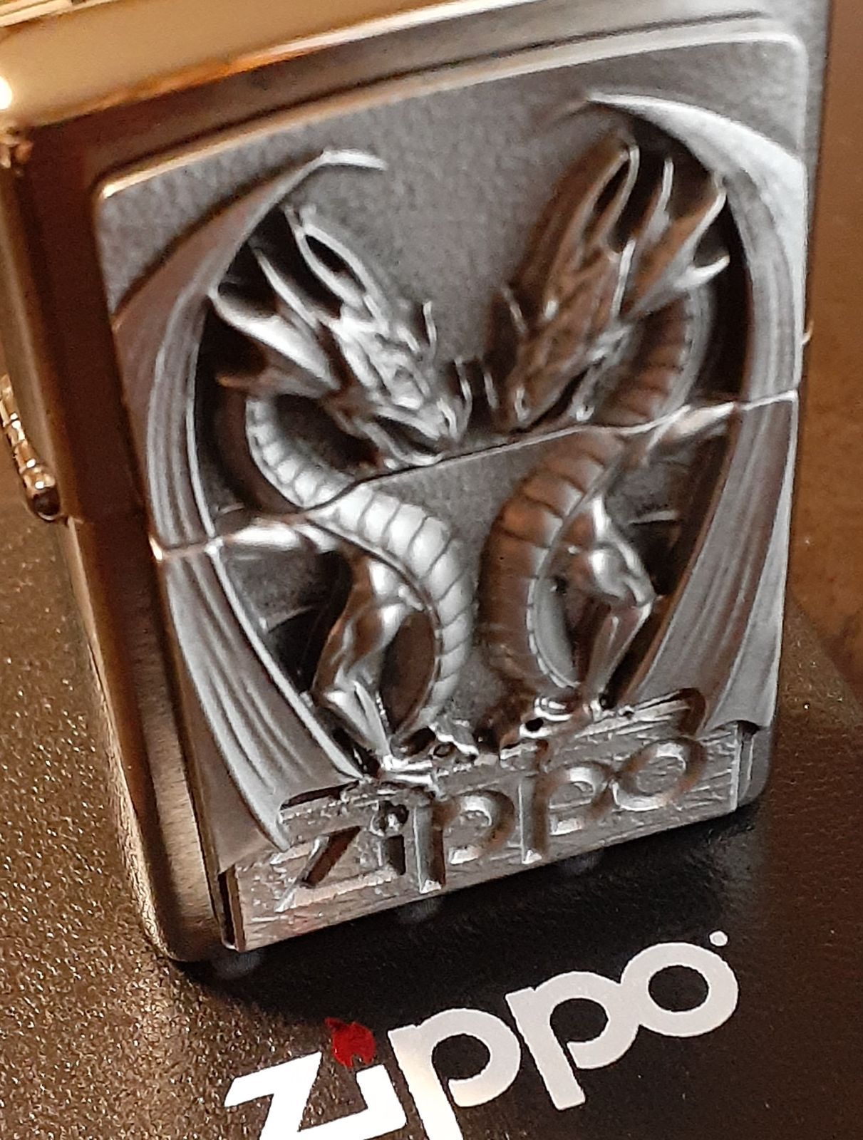 希少品 ZIPPO ジッポー ドラゴン・ハート 双龍の紋章 ヘヴィプレート - メルカリ