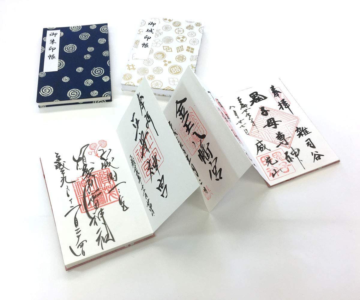 【人気商品】ポケット御朱印帳 友禅和紙 ピジョン 家紋(黒)