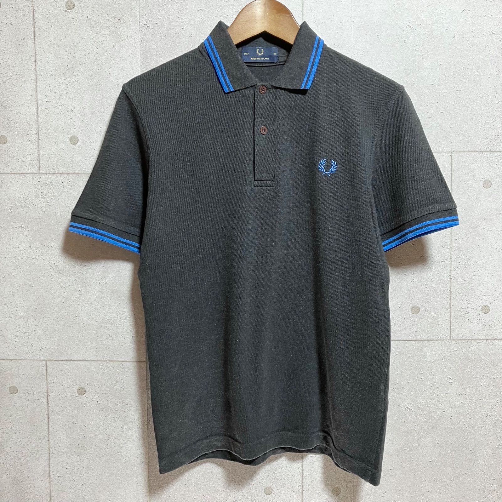 イングランド製】FRED PERRY フレッドペリー ポロシャツ ブルーグレー