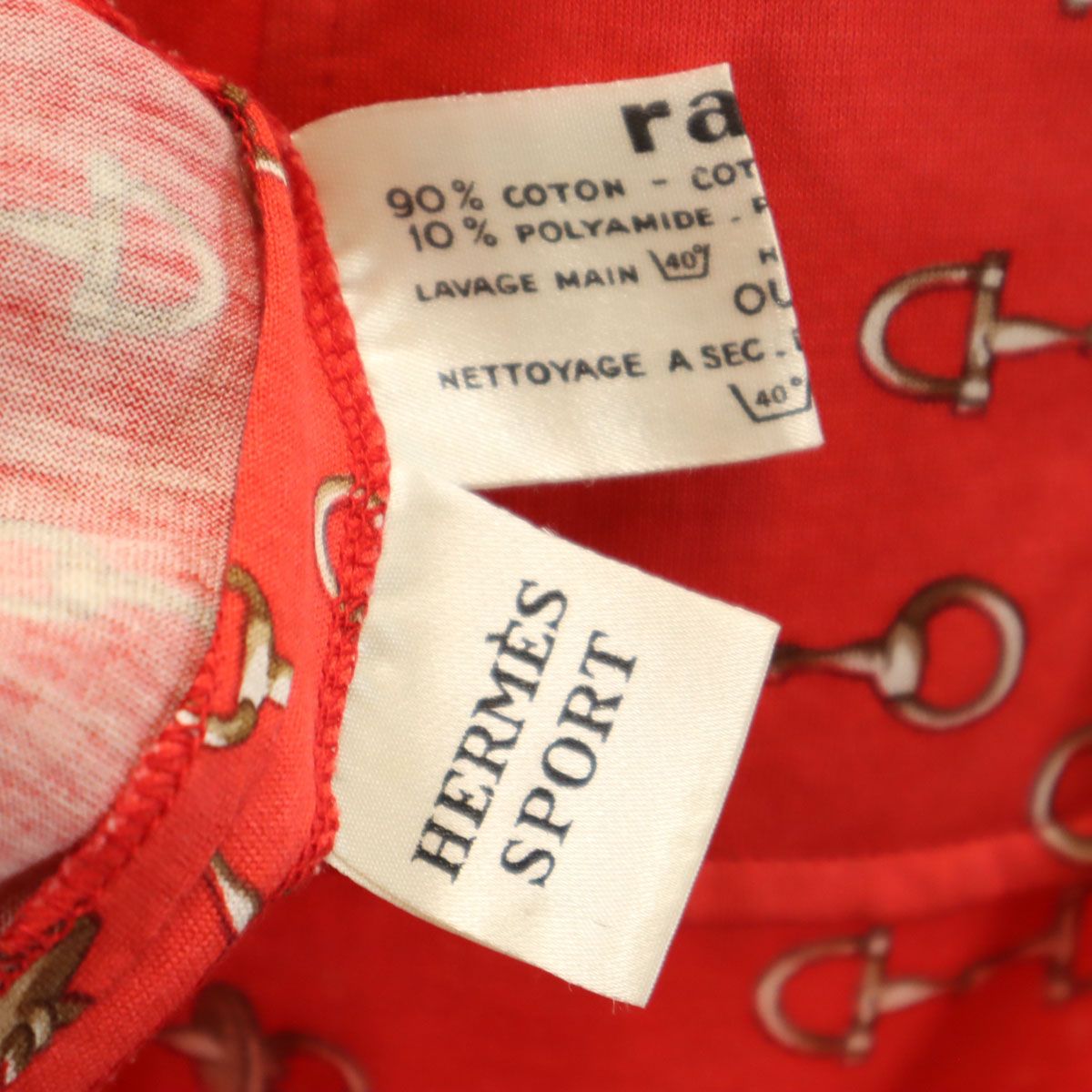 HERMES エルメス 80s フランス製 ヴィンテージ 総柄 長袖 シャツ 