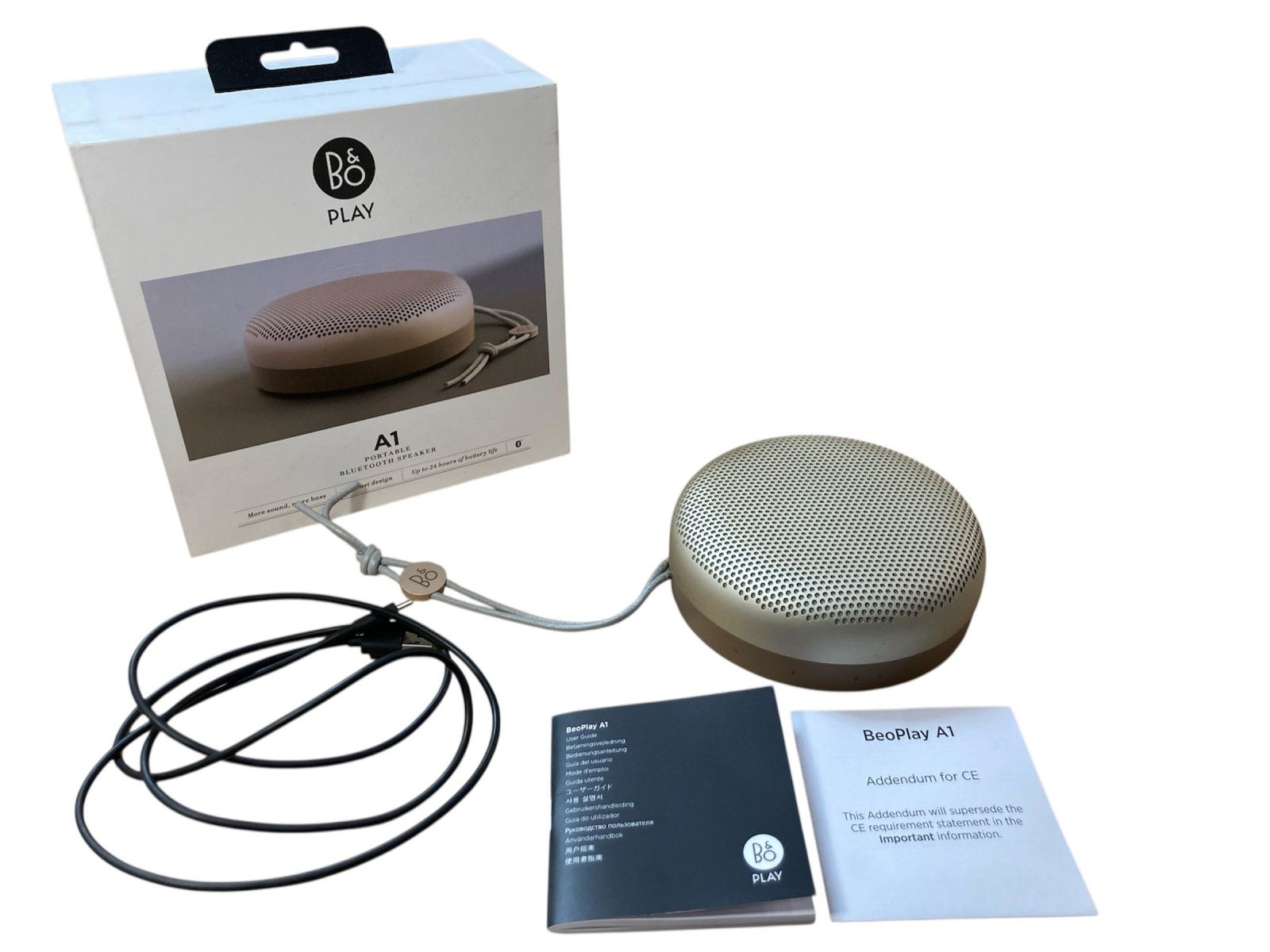 Bang - olufsen B-OA1 ワイヤレススピーカー Bluetooth sandstone バングアンドオルフセン 音出し 済み 1.0kg