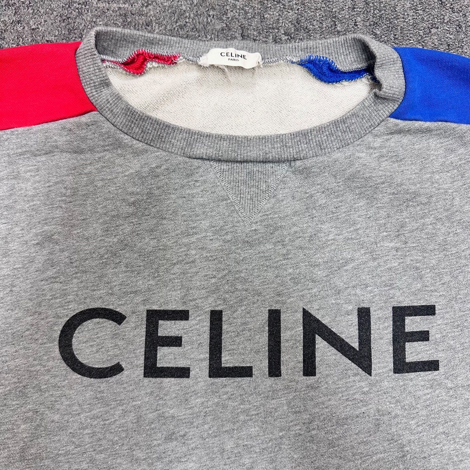 国内正規 CELINE ロゴプリント ルーズスウェットシャツ トレーナー 