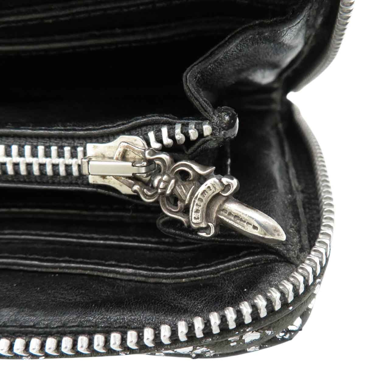 クロムハーツRECFジップ3セメタリークロスパッチウォレット|クロム