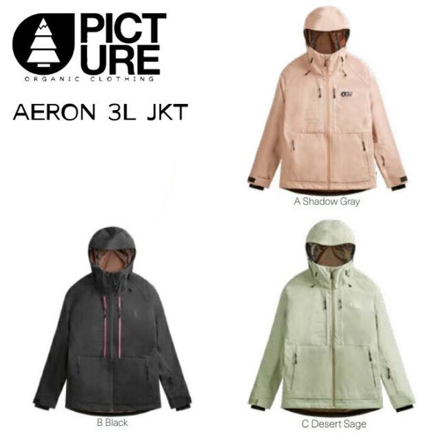 種類9：Black/L ピクチャー ウェア ジャケット レディース 23-24 PICTURE AERON アーロン 3L JKT WVT307 Desert-Sage_S スキー スノーボード ウェア日本正規品