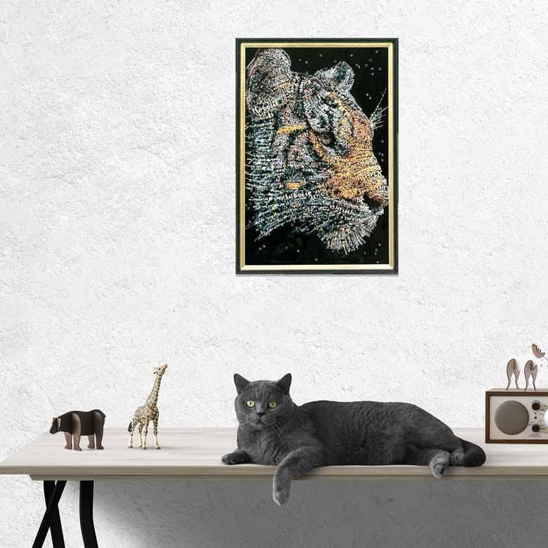 アートフレーム トラ/タイガー/虎 絵画 クリスタルピクチャー hokuo_143-026-046