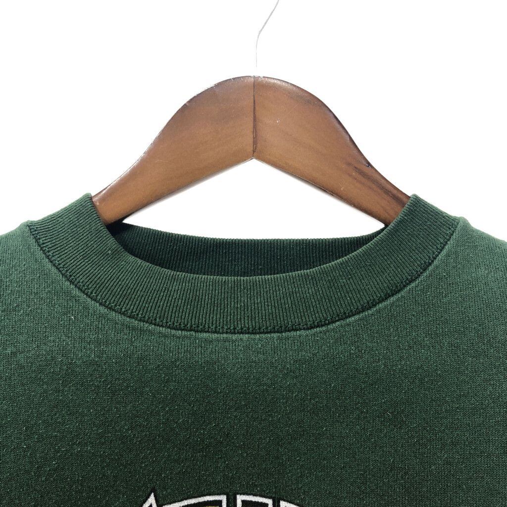【希少】90s アメリカ製 NFL 刺繍 スウェット グリーン L 90s USA製 Leeリー NDSD ブルドッグ 刺繍 スウェット 緑 L