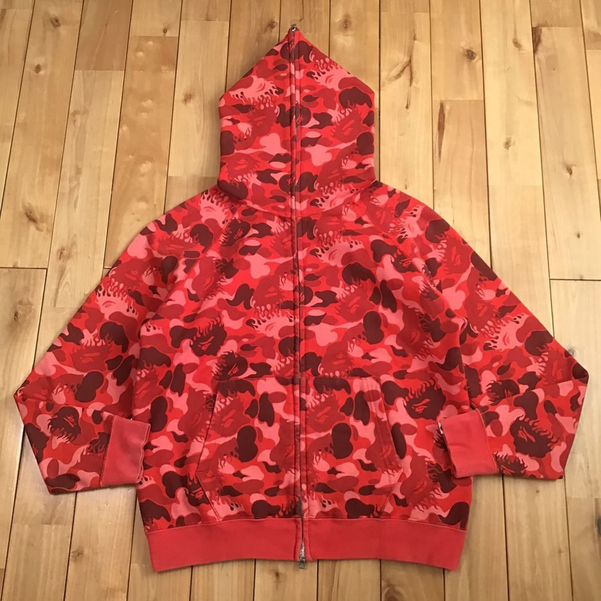 ☆激レア☆ Fire camo パーカー Sサイズ a bathing ape FLAME BAPE full zip hoodie エイプ ベイプ  アベイシングエイプ red camo - メルカリ