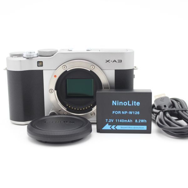FUJIFILM 富士フイルム ミラーレス一眼カメラ X-A3本体のみ シルバー ♯67013