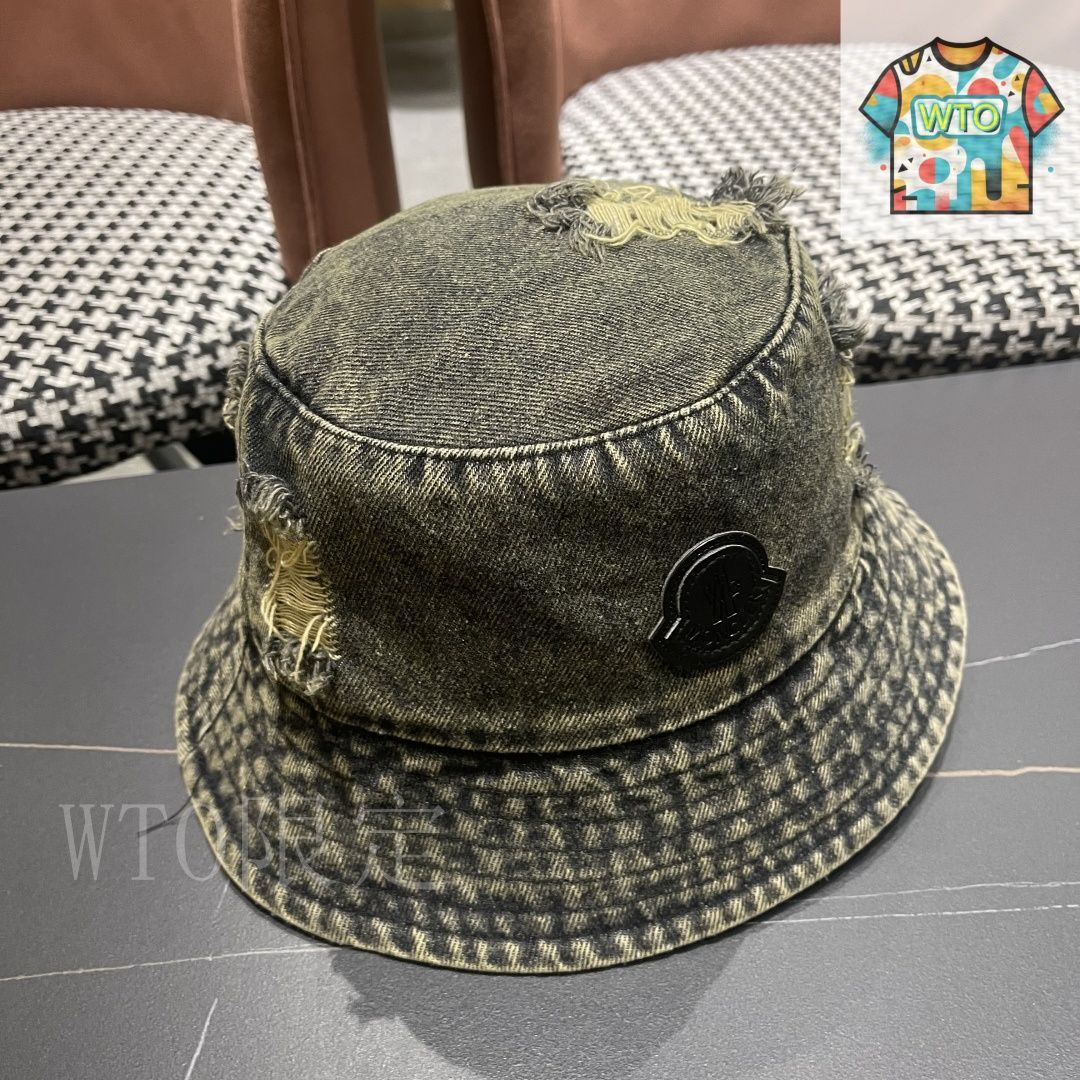 今日特価】MONCLER 2025 春 デニム破洞 バケットハット-3 - メルカリ