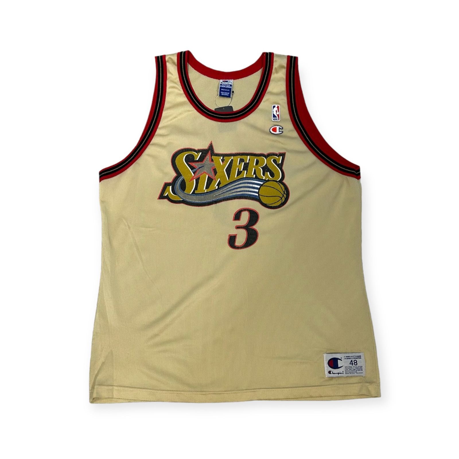 Champion × NBA IVERSON #3 ユニフォーム 黒 90s - その他スポーツ