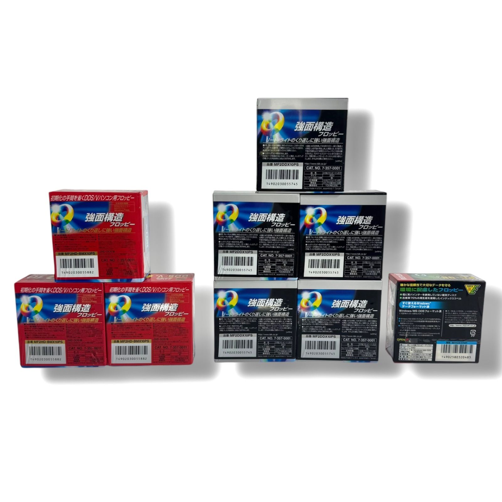 ストック品 TDK ＆maxell 2DD フロッピーディスク レトロPC データ保存 コレクター向け 10枚入り✖9パック