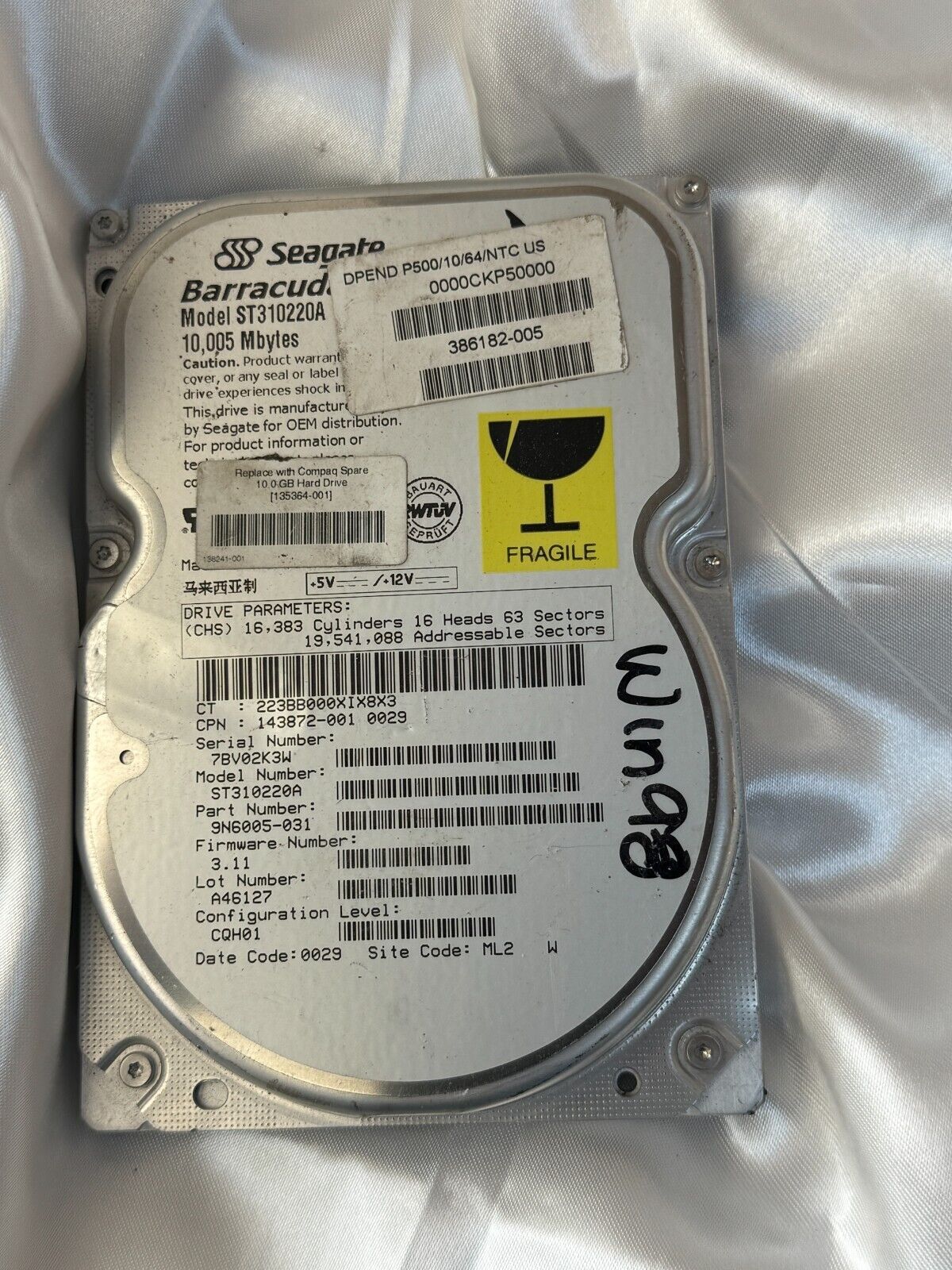 Seagate Barracuda ATA モデル ST31022A 10GB