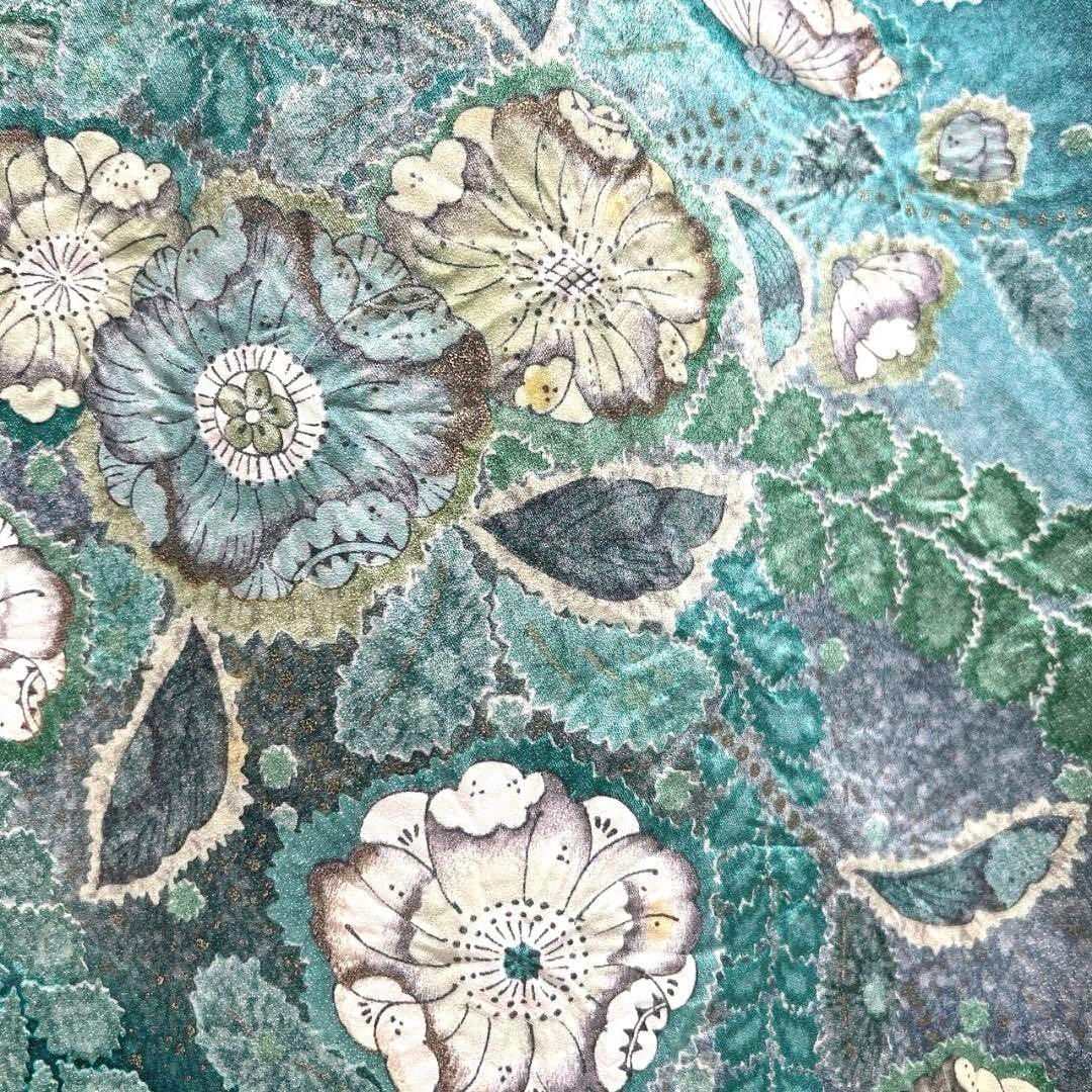 訪問着　作家もの　たたき染め　辻ヶ花　藤の花　グラデーション　091a p 訪問着 作家もの たたき染め 辻ヶ花 藤の花 グラデーション 091a p