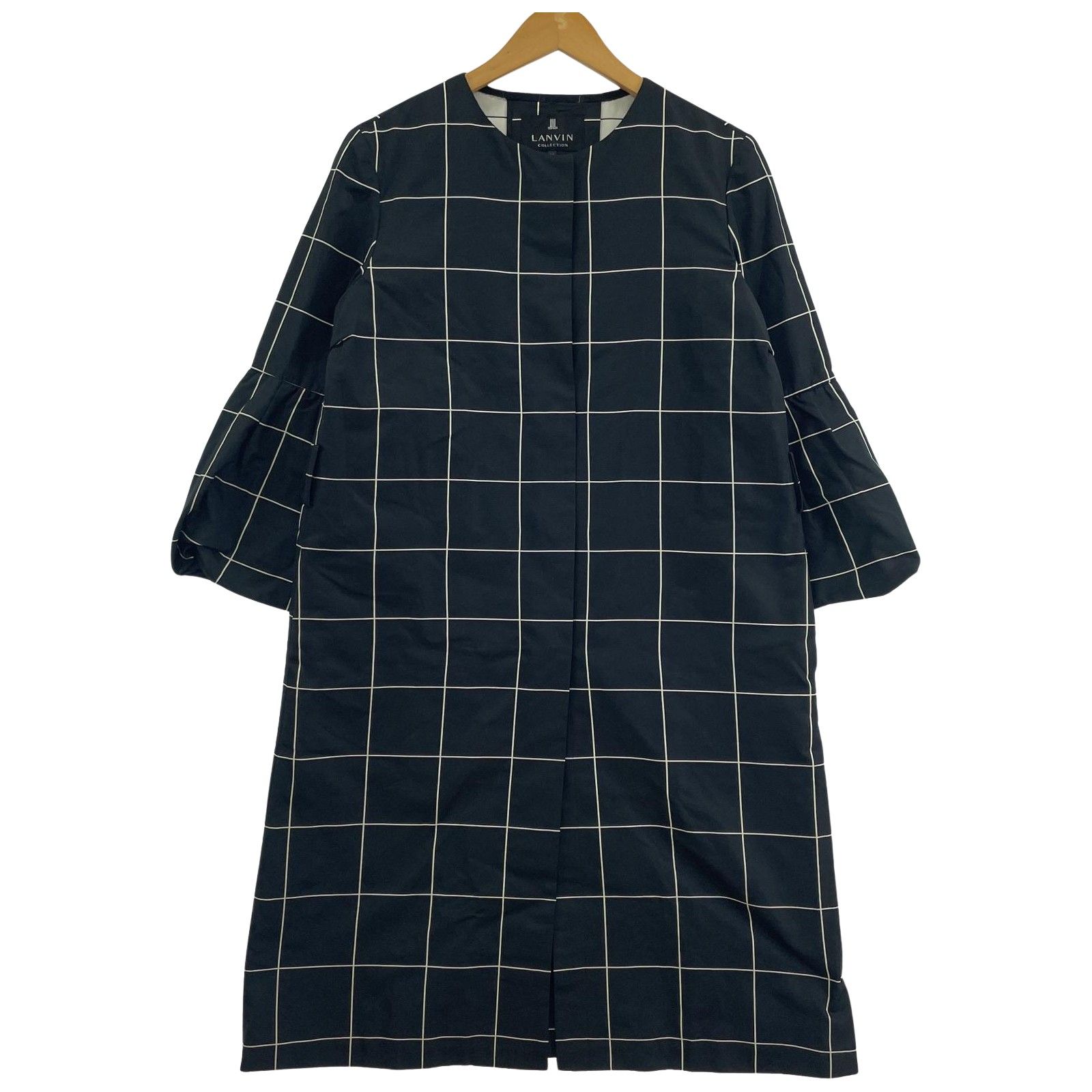 LANVIN collection ランバンコレクション チェック ベルスリーブ
