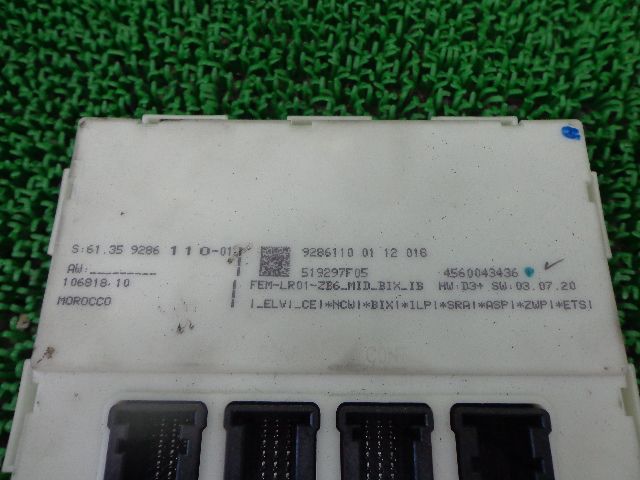 4FQ7005 BEE3 BMW 1シリーズ DBA-1A16 F20 前期型 2012年 116i スポーツ FEMコントロールユニット