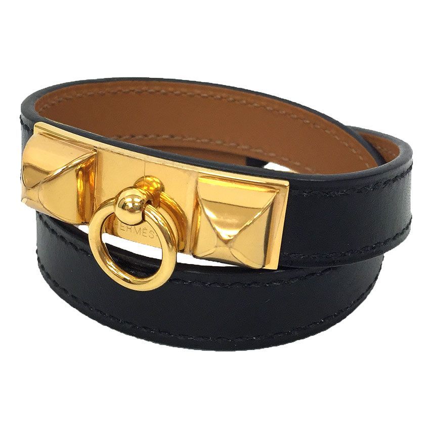 セール エルメス HERMES レザーブレスレット COLLIER DE CHIEN
