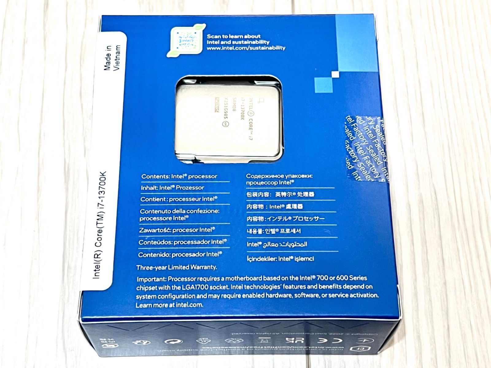 新品未開封 保証書付 Intel Core i7 13700K BOX - メルカリ