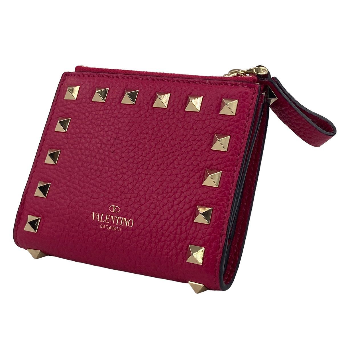 中古】 VALENTINO ウァレンティノ レディース財布 ロツクスタツズ