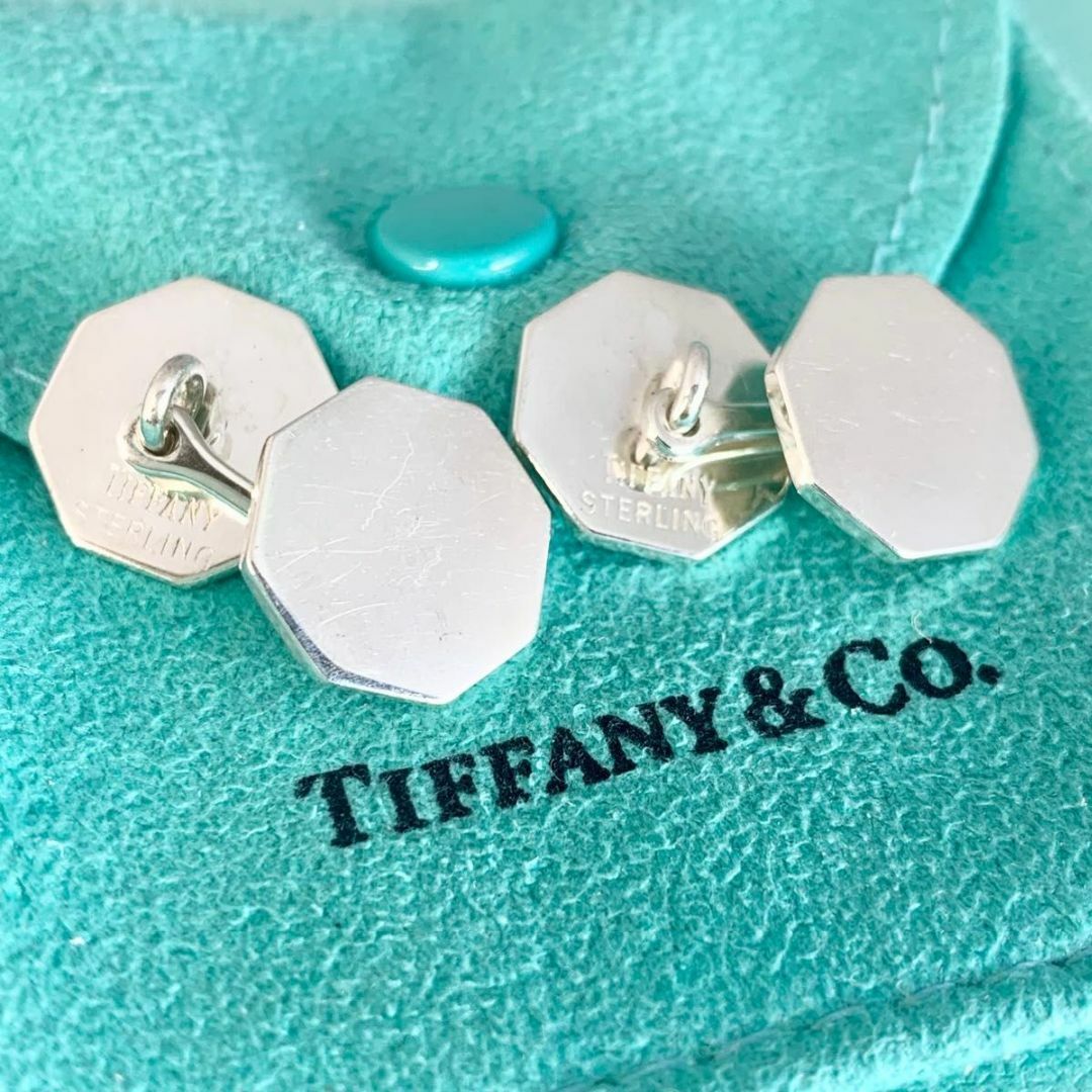 ティファニー 8角形 カフス オクタゴン シルバー925 QI9e