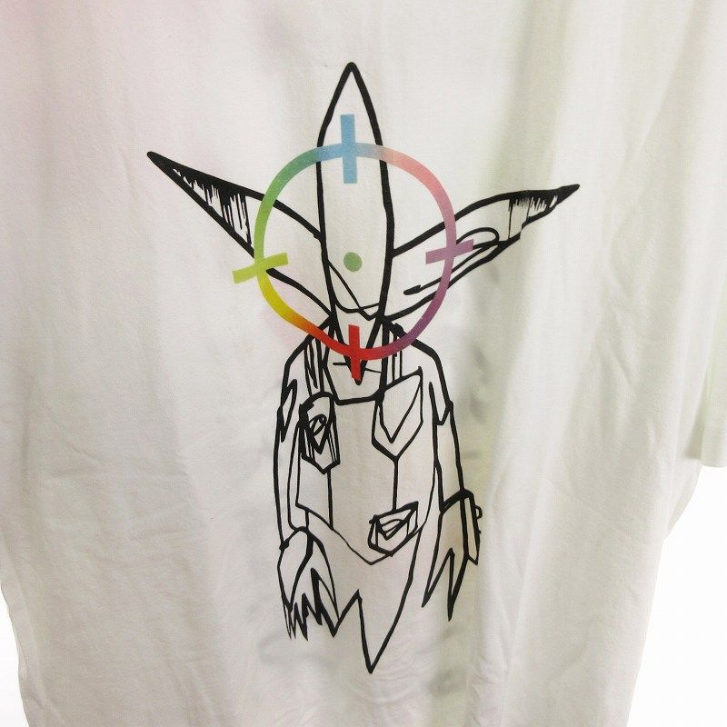 オフホワイト OFF WHITE 20SS FUTURA ALIEN S/S OVER TEE Tシャツ カットソー 半袖 クルーネック プリント  コットン OMAA038S20185050 白 ホワイト L □SM3 - メルカリ