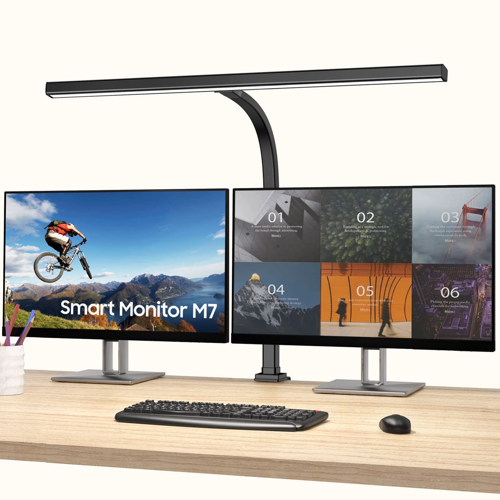 【特価商品】EppieBasic デスクライト LEDスタンドライト 電気スタンド 卓上ライト クランプ式 目に優しい 6段階調色 無段階調光 省エネ 自動調光・メモリー機能付き 調節可能 タッチセンサー P