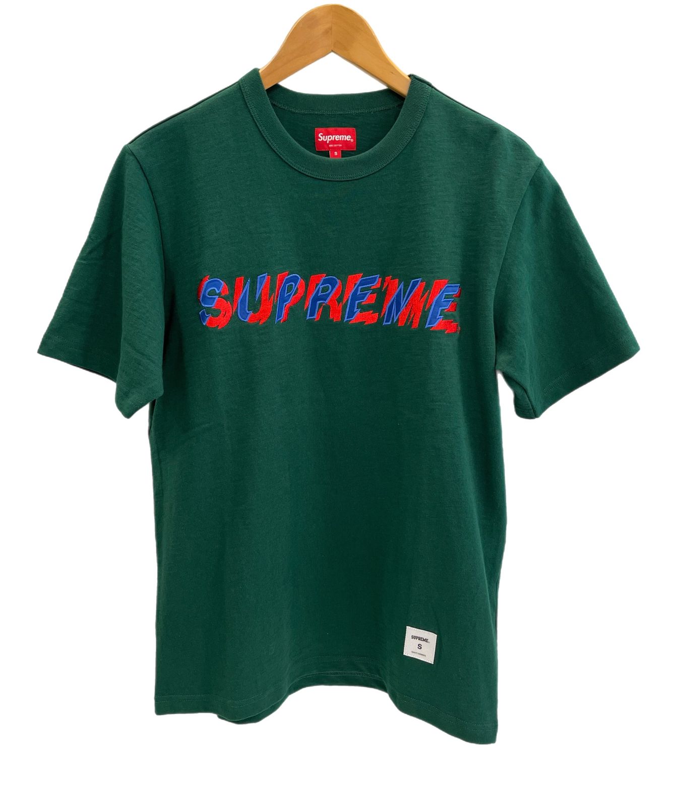 シュプリーム SUPREME Shatter Tee シャッターTシャツ 半袖カットソー ロゴT Tシャツ グリーン Sサイズ 101MT-4143