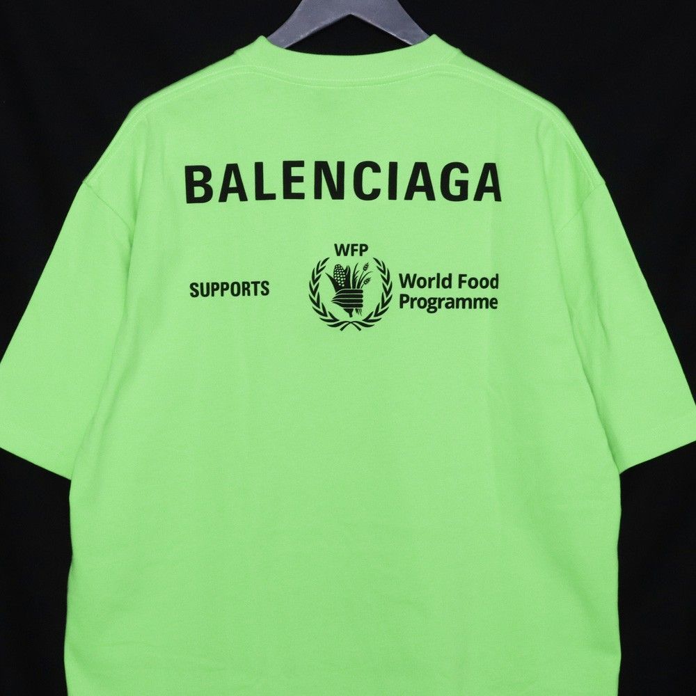 未使用 BALENCIAGA WFPロゴプリントオーバーサイズTシャツ S