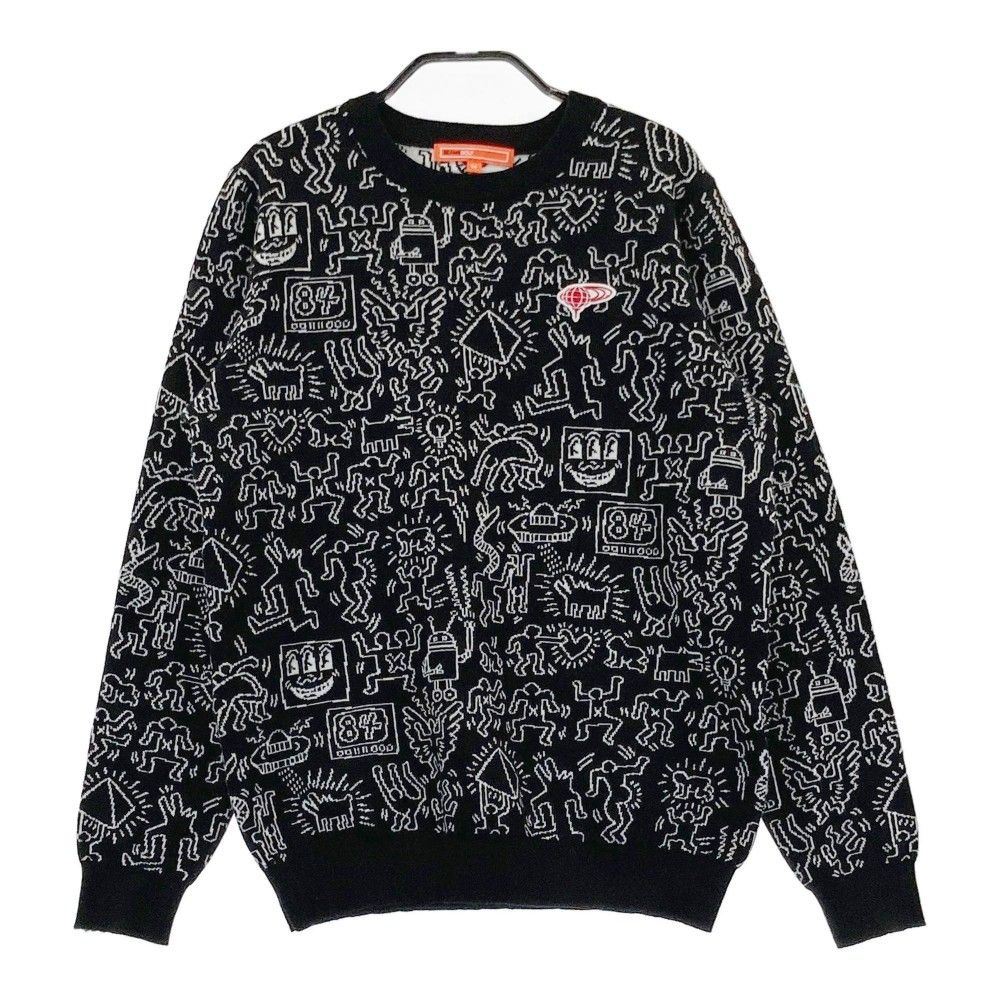 サイズ：M BEAMS GOLF ビームスゴルフ ; ×Keith Haring 長袖ニットセーター 総柄 ブラック系 [240101348388] ゴルフウェア レディース ストスト サイズ：M BEAMS GOLF ビームスゴルフ ; ×Keith Haring 長袖