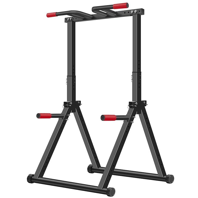 在庫 MOJEER ぶら下がり健康器 懸垂マシン 折りたたみ式 三角形の立柱 耐荷重180kg 高さ10段 懸垂台 懸垂バー 健康器具 チンニング ディップスス 筋力 筋肉トレーニング器具 懸垂マシン 家庭用 日本語説明書 YT01 0