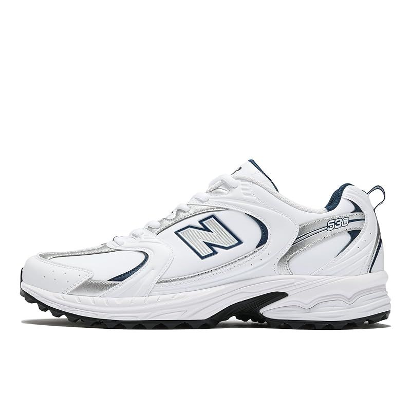 ニューバランス ゴルフシューズ 530 v1 紐 ひも スパイクレス コートスタイル メンズ レディース A WHITE|NAVY 23.5 cm D