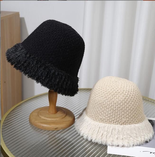 メルカリshops バケットハット オシャレ バイカラー 秋冬 ふわわふ おしゃれ トレンド