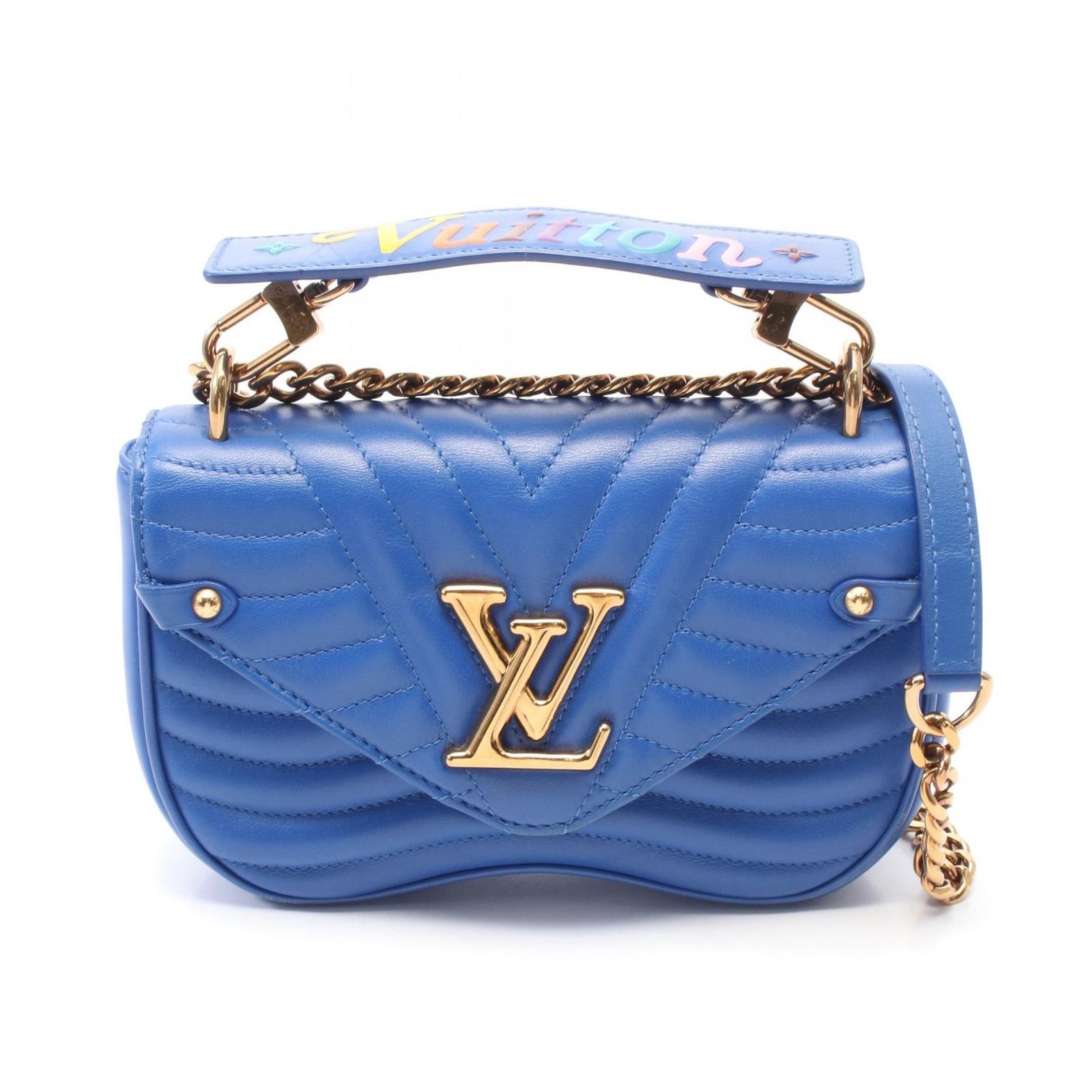 LOUIS VUITTON ルイ ヴィトン ニューウェーブ チェーンバッグPM ブルーネオン ショルダーバッグ